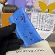 Uubags Louis Vuitton M14862 Double Card Wallet In Blue Lagoon 11x7x1.5cm - 2