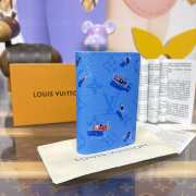 Uubags Louis Vuitton M14881 Know Pocket Organizer Wallet Pool Blue 7.5x11.1x1cm - 5
