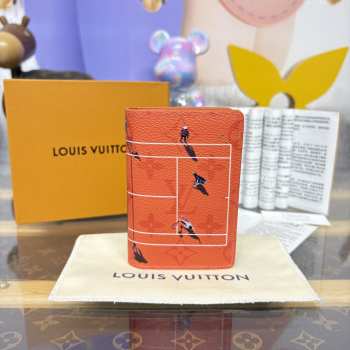 Uubags Louis Vuitton M14883 Know Pocket Organizer Wallet Tennis Clay Orange 7.5x11.1x1cm
