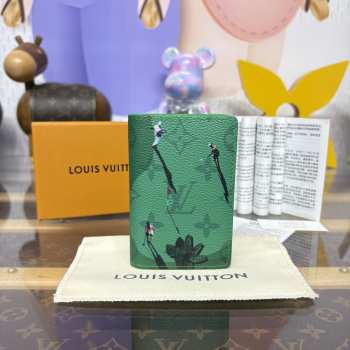 Uubags Louis Vuitton M14883 Know Pocket Organizer Wallet Tennis Clay Blue 7.5x11.1x1cm