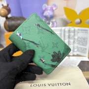 Uubags Louis Vuitton M14883 Know Pocket Organizer Wallet Tennis Clay Blue 7.5x11.1x1cm - 4