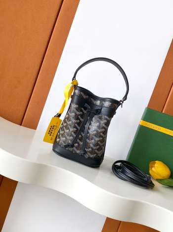 Uubags Goyard Petit Flot Bucket Bag Black 23x14.5x17cm