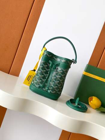 Uubags Goyard Petit Flot Bucket Bag Green 23x14.5x17cm