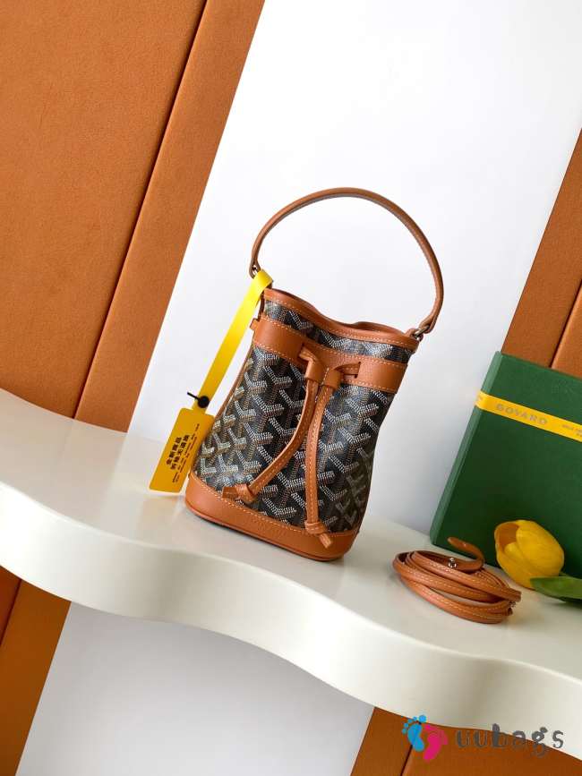 Uubags Goyard Petit Flot Bucket Bag Brown/Black 23x14.5x17cm - 1
