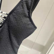 Uubags Chanel Black Pearl Decorated Quilted One-Piece Swimsuit - 5
