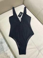 Uubags Chanel Black Pearl Decorated Quilted One-Piece Swimsuit - 3