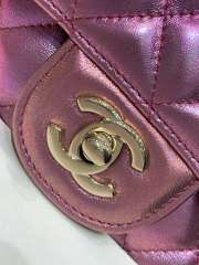 Uubags Chanel Classic Small Flap Bag Iridescent Pink Lambskin 25cm - 2