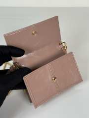 Uubags Prada leather card holder with shoulder strap in rosy blush 11.5x8x2.5cm - 5