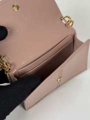 Uubags Prada leather card holder with shoulder strap in rosy blush 11.5x8x2.5cm - 6