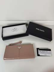 Uubags Prada leather pouch in rosy blush 20x10cm - 3