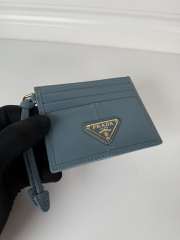 Uubags Prada leather card holder in blue 11.2x8.5cm - 2
