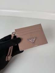 Uubags Prada leather card holder in rosy blush 11.2x8.5cm - 4