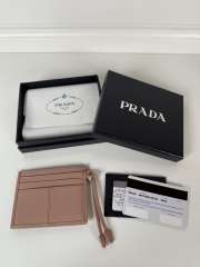 Uubags Prada leather card holder in rosy blush 11.2x8.5cm - 3