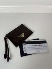 Uubags Prada leather card holder in dark chocolate 11.2x8.5cm - 6