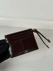 Uubags Prada leather card holder in dark chocolate 11.2x8.5cm - 5