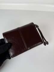 Uubags Prada small leather wallet in dark brown 8.5x10cm - 3