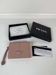 Uubags Prada small leather wallet in rosy blush 8.5x10cm  - 1