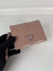Uubags Prada small leather wallet in rosy blush 8.5x10cm  - 3