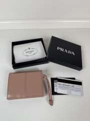 Uubags Prada small leather wallet in rosy blush 8.5x10cm  - 2