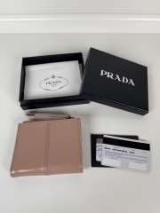 Uubags Prada Soft Look Leather Wallet In Rosy Blush 10x8.5cm - 2