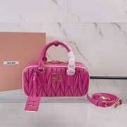 Uubags Miu Miu Arcadie matelassé nappa leather bag in pink 22x10.5x7.5cm - 1