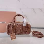 Uubags Miu Miu Arcadie matelassé nappa leather bag in brown 22x10.5x7.5cm - 1