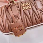 Uubags Miu Miu Arcadie matelassé nappa leather bag in brown 22x10.5x7.5cm - 5