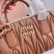 Uubags Miu Miu Arcadie matelassé nappa leather bag in brown 22x10.5x7.5cm - 3