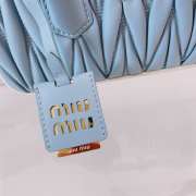 Uubags Miu Miu Arcadie matelassé nappa leather bag in blue 22x10.5x7.5cm - 4