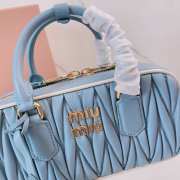 Uubags Miu Miu Arcadie matelassé nappa leather bag in blue 22x10.5x7.5cm - 2
