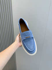 Uubags Versace Men's Giuliano Suede Loafers In Blue - 4