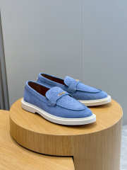 Uubags Versace Men's Giuliano Suede Loafers In Blue - 2