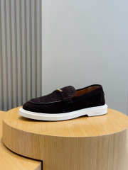 Uubags Versace Men's Giuliano Suede Loafers In Dark Brown - 3