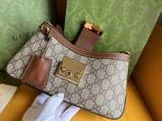 Uubags Gucci Padlock small beige and ebony GG Supreme canvas bag 26.5x13.5x4.5cm - 2