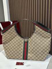 Uubags Gucci Giglio large tote bag beige and dark brown GG canvas 60x47x16cm - 1
