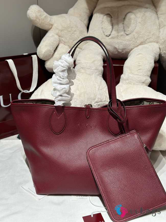 Uubags Gucci Totissima large reversible tote bag rosso ancora red 50x27x23cm - 1
