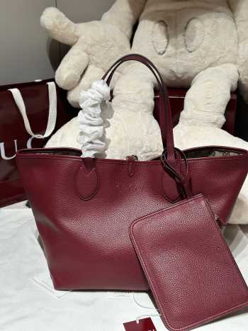 Uubags Gucci Totissima large reversible tote bag rosso ancora red 50x27x23cm