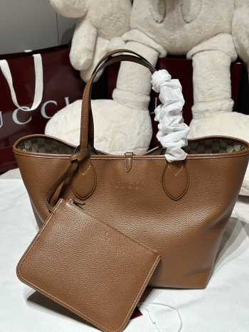 Uubags Gucci Totissima large reversible tote bag brown 50x27x23cm
