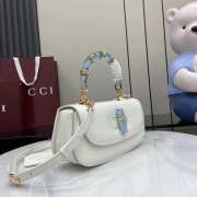 Uubags Gucci Bamboo Diva medium bag in white 26.6x13x8cm - 5