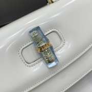 Uubags Gucci Bamboo Diva medium bag in white 26.6x13x8cm - 3