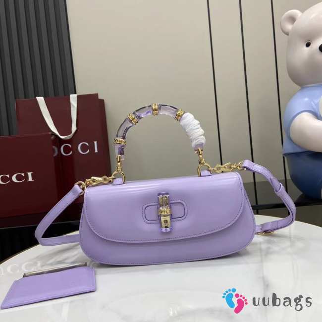 Uubags Gucci Bamboo Diva medium bag in purple 26.6x13x8cm - 1