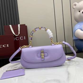 Uubags Gucci Bamboo Diva medium bag in purple 26.6x13x8cm