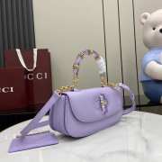 Uubags Gucci Bamboo Diva medium bag in purple 26.6x13x8cm - 5