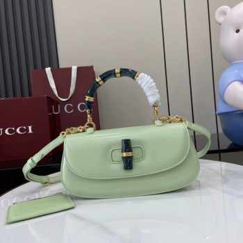 Uubags Gucci Bamboo Diva medium bag in avocado green 26.6x13x8cm