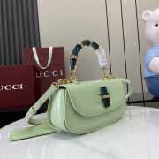 Uubags Gucci Bamboo Diva medium bag in avocado green 26.6x13x8cm - 4