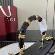 Uubags Gucci Bamboo Diva medium bag in black shiny leather 26.6x13x8cm - 4