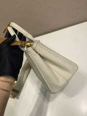 Uubags Prada Jardinière linen blend mini-bag in natural 22x15x13cm - 5