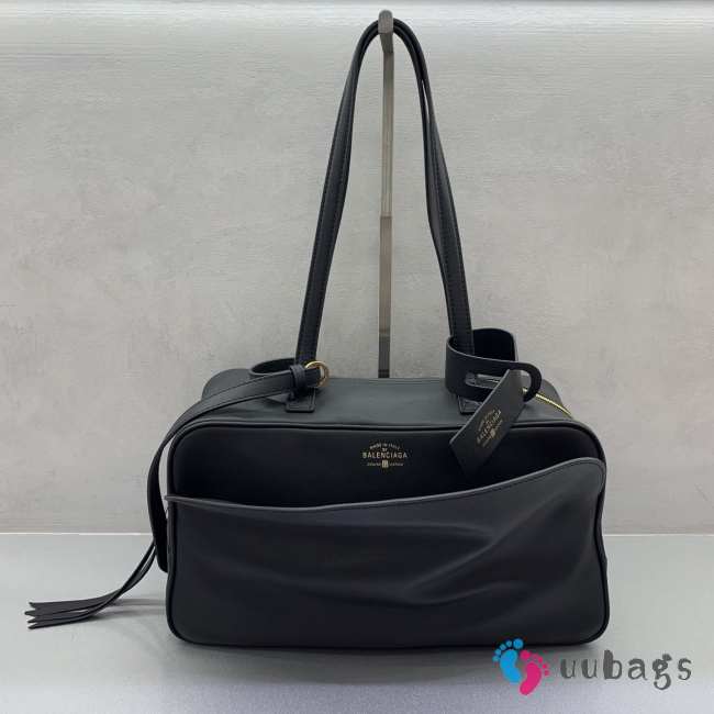 Uubags Balenciaga Carrie Bowling Top Handle Bag Black 36x18x14.5cm - 1