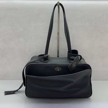 Uubags Balenciaga Carrie Bowling Top Handle Bag Black 36x18x14.5cm