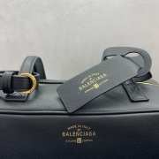 Uubags Balenciaga Carrie Bowling Top Handle Bag Black 36x18x14.5cm - 4